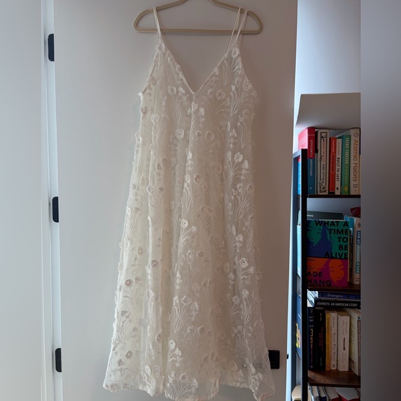 Agua by Agua Bendita Dresses & Skirts - Agua by Agua Bendita Ivory Floral Embroidered Slip Dress